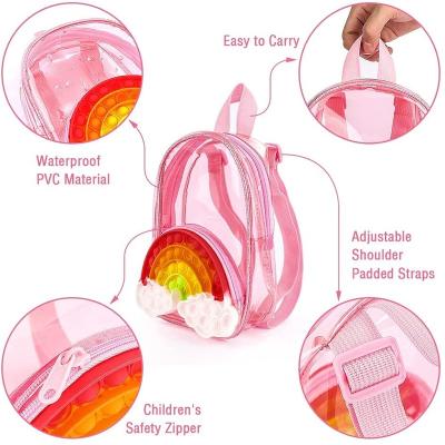 China Rainbow Thrusting Bubble Push FLASHING Sounds New Real Silicone Backpack Bag Satchel for sale