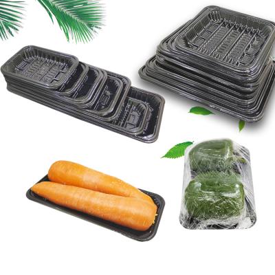 China Food Customized Supermarket Standard Disposable Plastic Tray Thickened Frozen Meat Fruit Vegetable Poultry Food Packaging Trays for sale