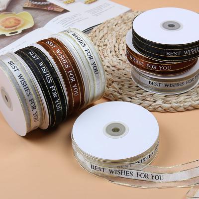 China Wholesale New Style Beautiful Printed Factory Polyester Satin Luxury Ribbon for sale