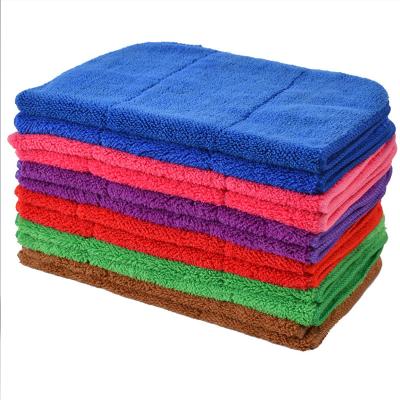 China Viable Thick Double Sided Microfiber Floor Mop Cleaning Cloth for sale