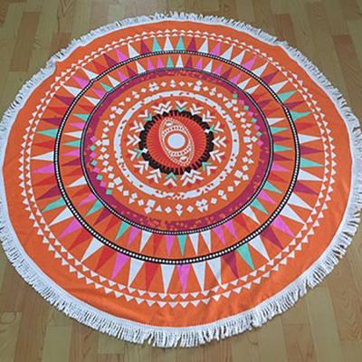 China Custom Wholesale Disposable Beach Towel Round Printed Beach Towel for sale