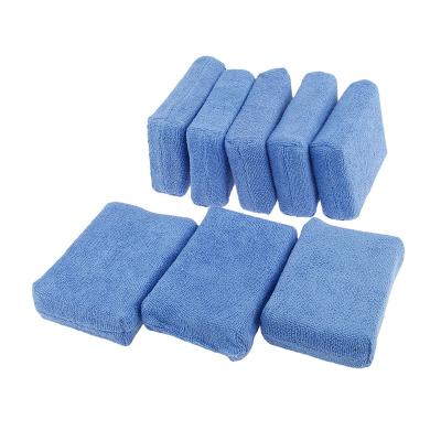 China Compressed Customized Microfiber Cleaning Sponge Block For Car Washing And Coating for sale