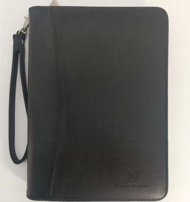 China 2020 Wholesale Customized PU Leather Folder A5 Business Zipper PU Folder for sale