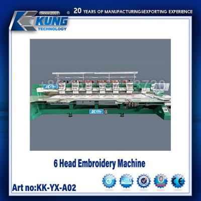 China 1000r/min Shoe Making Machines 6 Head Embroidery Machine for sale