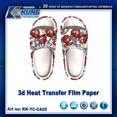 China Papel de transferência de calor impresso em cores 3d personalizado para fabricação de sapatos à venda