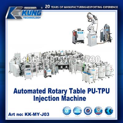 China Automated Rotary Table PU TPU Shoe Injection Machine for sale