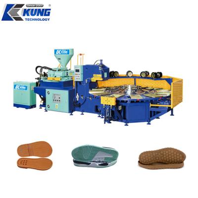 China 12 Working Stations Pvc Slipper Soles Making Machine Full Automatic Rotary Plastic  Injection Molding Machine for sale