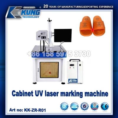 China Innovative Cabinet UV Laser Marking Machine For Shoe Production 355nm Wavelength for sale