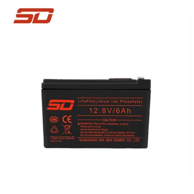 China Solar Storage Battery Lifepo4 12V 6Ah Rechargeable Lithium Ion Phosphate Ups Battery for sale