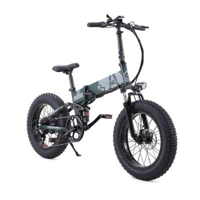 China OEM China Factory Price Aluminum Electric Bike Alloy 6061 350W 20 Inch Full Suspension Tire Fat Electric Bike for sale