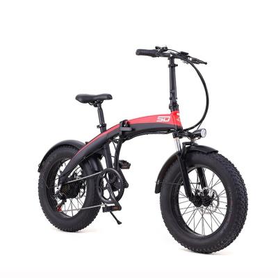 China Aluminum Alloy Electric Bike Folding Ebike 750W Fat Tire 20 Inch Gear Shift Set One Folding Ebike for sale