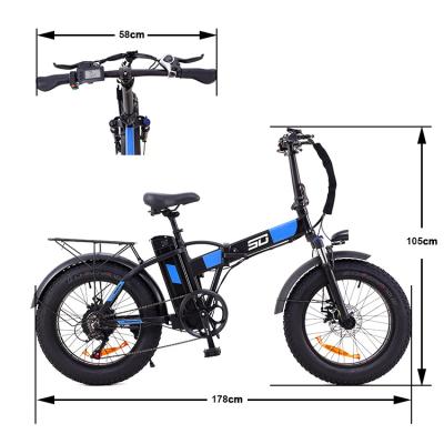 China Factory sale high quality popular aluminum alloy 6061 aluminum alloy 20 inch human fat tire electric bike for sale