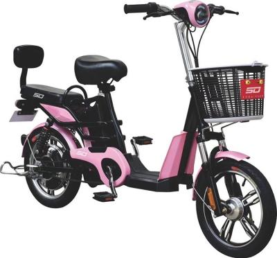 China Best 16 Inch 48V/10Ah Battery High Carbon Steel City Bike Bicycle For Ladies for sale