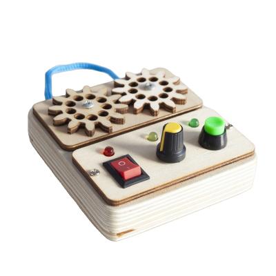 China Busy Activity Travel Board For Toddler LED Light Toy Personalized Sensory Board Switch Box for sale