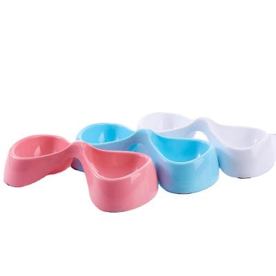 China Lovely Bowknot Bowknot Feeder Dish Bowel Feeding Dog Food Bowls Puppy Bow Cat Bowl LJ036 for sale