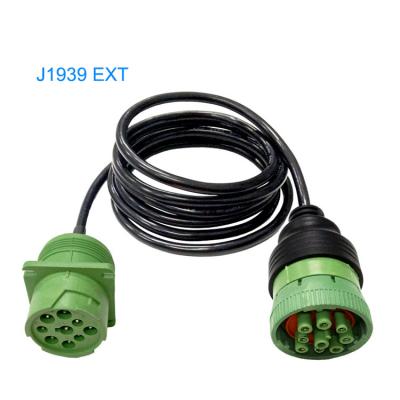 China OEM ODM BOX J1939 9 Pin Braided Shielded Custom Green Type - 2 Log Device Electronic Extension Cable for sale