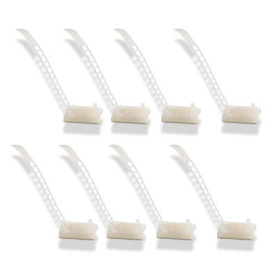 China Eco-Friendly Package 17mm Diameter 400 Adjustable Nylon Cable Strap Ties Wire Clips Clamps Organizer Adhesive Cable Management Clips for sale