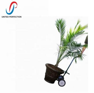 China Best Selling Low MOQ Folding Mobile Flower Pot Trolley Garden Cart Plant Rollers With Foldable Handle For Gardening for sale