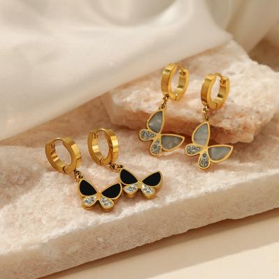 China New Punk S925 Needle Gold Plated Diamond Drop Earrings Rhinestone Crystal Little Cat Drop Earrings for sale