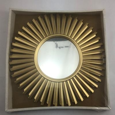 China Small Size Country 25x25cm Sun Shaped Wall Mounted Mirror Home Decoration for sale