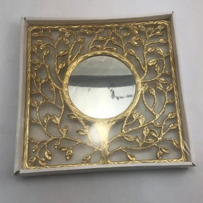 China 25x25cm Decorative Tree Shaped Mirror Wall Hanging Home Decoration for sale