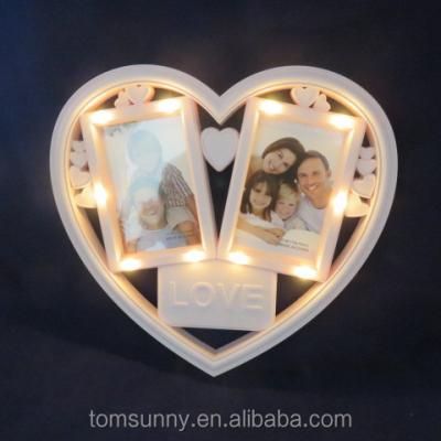 China Plastic Heart Pointed Love Led Photo Frame for sale