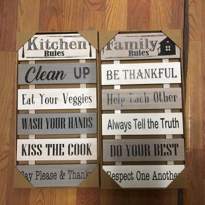 China Housewares Wall Decorative Rustic Rustic Retro Decorative Wall Sign Plaque Pallet Plate Signs Art for Home Decor for sale