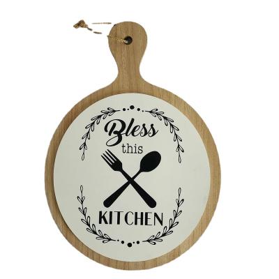 China Morden Kitchen Wall Decor Home Art Wall Wood Plaque for sale