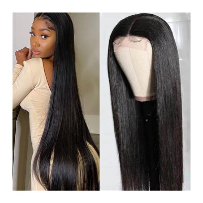 China Good Luck 5x5 Hd Lace Front Straight Brazilian Unprocessed Virgin Human Hair Wigs 5x5 Transparent Closure For Black Women Wig Vendors for sale