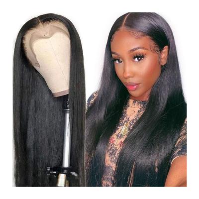 China Wholesale Transparent Natural Color Lace Front Wigs Brazilian Remy Hair Wigs Good Luck Straight Human Hair Wigs For Black Women for sale