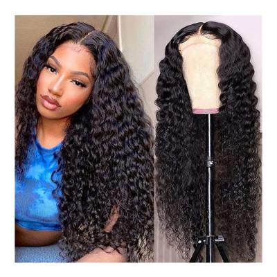 China 100% Good Luck Factory Straight Hair Lace Front Wig 4*4 5*5 Closure Lace Hair Wigs Sellers Lace Closure Wigs Pre Plucked for sale