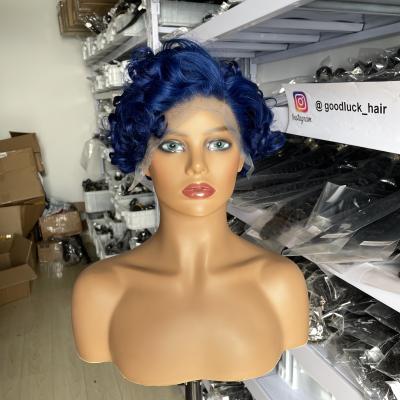 China Best Affordable Curly Hair With Lace Front Pixie Cut Wigs For Black Natural Looking Women for sale