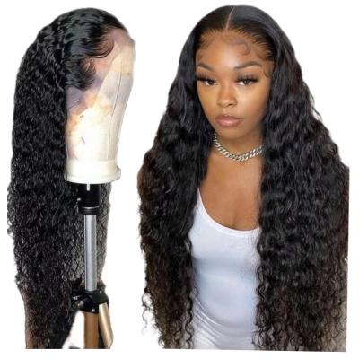 China Body Wave Pre Plucked Hair Hd Full Lace Good Luck 1B Short Wig Glueless Brazilian Indian Virgin 100% Swiss Straight Lace 30 Inches Long for sale