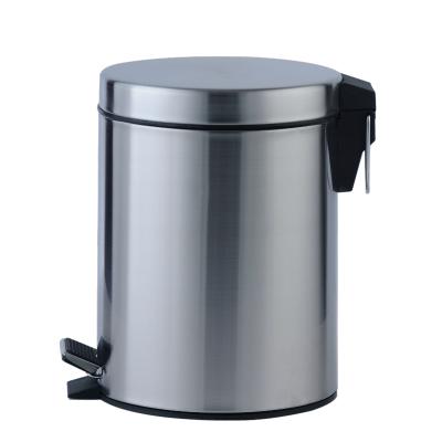 China 2021 Sustainable New Diameter 32 x H62.5cm 30L Stainless Steel Pedal Trash Can for sale