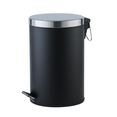 China New Sustainable Material Supplier 3L 5L 30L Stainless Steel Bathroom Foot Pedal Trash Can With Lids for sale