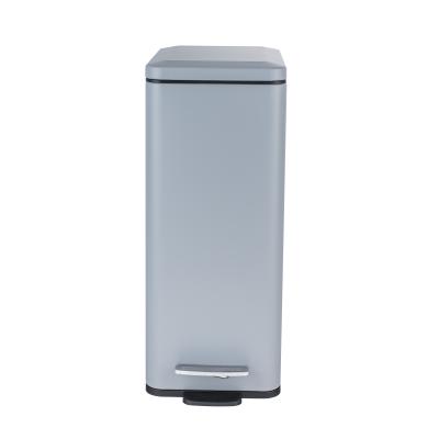 China Sustainable 2021 New 15L Rectangular Pedal Trash Can For Hotel Bedroom Office Building for sale