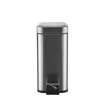 China Viable Direct Manufacturer Rectangle Hands Free Kitchen Bathroom Reusing Pedal Waste Rubbish Bin For Household for sale