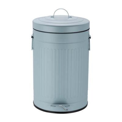 China Retro Gray Round Indoor Closing Garbage Durable 12L Super Quality Trash Can With Lid for sale