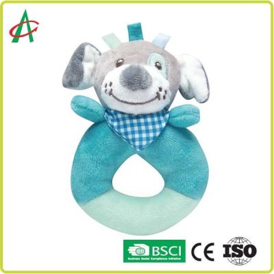 China ASTM L8.5cm Baby Plush Rattle For Hand Grab And Shake for sale