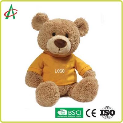 China ISO9001 25CM Pluche Teddy Bears Washable Premium Materials met Gele Kleren Te koop