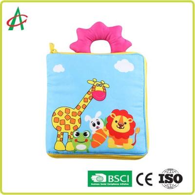 China Embroidery Cartoon Baby Soft Activity Book 22cm Adorable Illustrations for sale