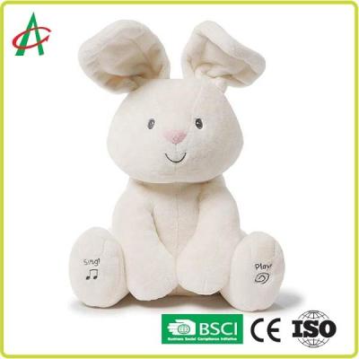 China Children Educational 30cm Musical Plush Toys Rabbit Stuffed Bunny for sale