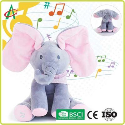 China CPSIA Safety Standard Musical Plush Toys , 25cm Baby Musical Elephant for sale