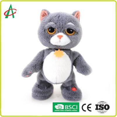 China 23cm Tabby Cat Stuffed Animal Te koop