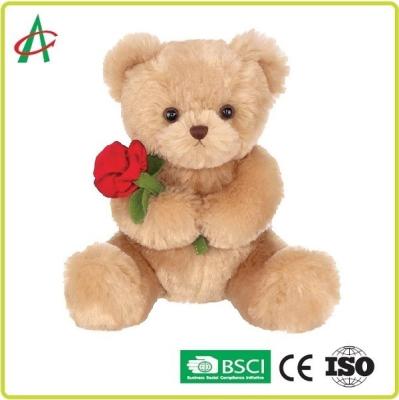 China 9,45 Duim van Plucheteddy bear de holdings nam met het zachte tan certificaat van bontce toe Te koop