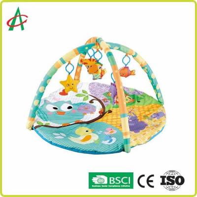 China 100% Polyester Washable Portable Baby Activity Play Gym Mat Infant Toddlers for sale