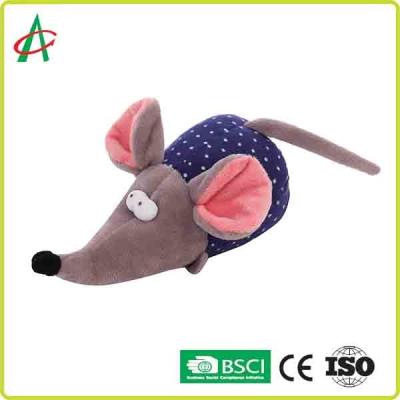 China Onverwoestbare Cat And Dog Squeaky Soft-Stuk speelgoed van de Speelgoed het Muis Gevormde Pluche Te koop