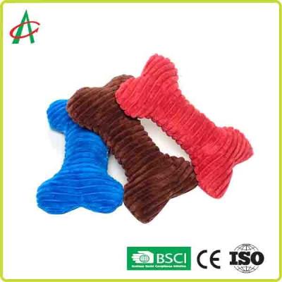 China Custom Durable Coloful Bone Plush Dog Toys With Squeakers for sale