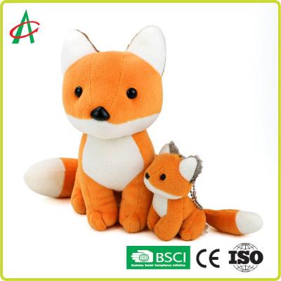 China Polyester Stuffing Furry Plush Mini Fox Stuffed Animal 3 10in for sale