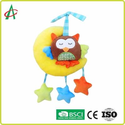 China EN71 No Irritation Hanging Moon And Star Baby Plush Toys for sale